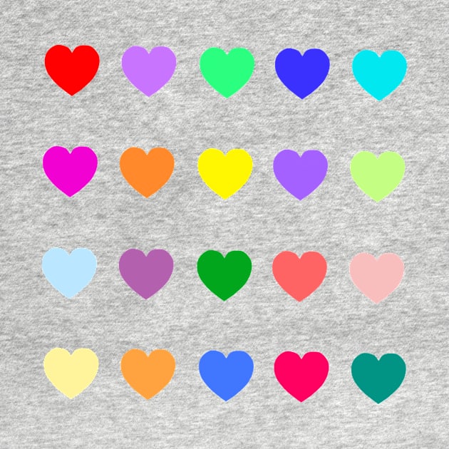 Colorful Multiplying Hearts by Art by Deborah Camp